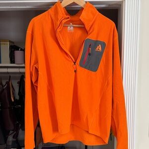 Eddie Bauer Orange Zip Up Sweater